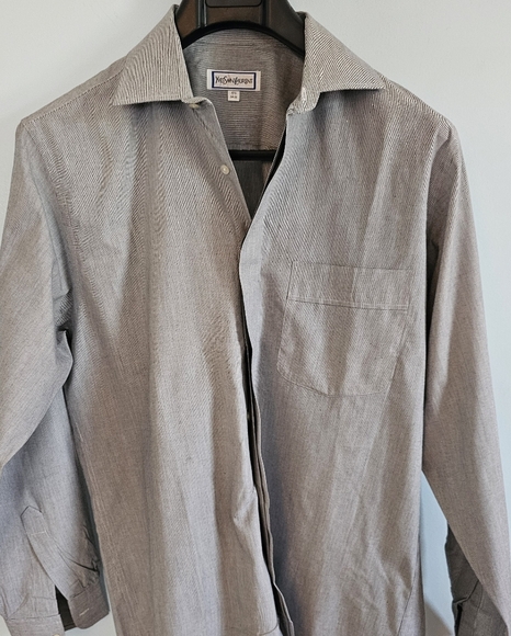 Yves Saint Laurent Gray Dress Shirt - Picture 1 of 3